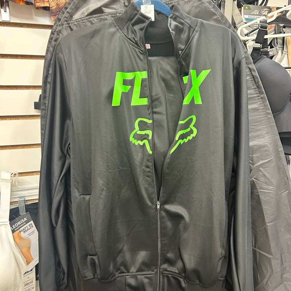 FLX Men's Black and Green Jacket